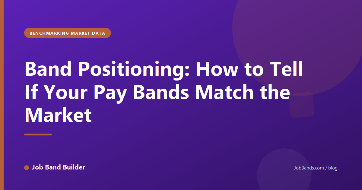 Band Positioning: How to Tell If Your Pay Bands Match the Market