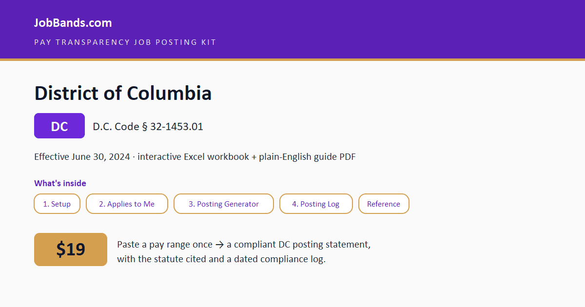 Pay Transparency Job Posting Kit — District of Columbia (DC)