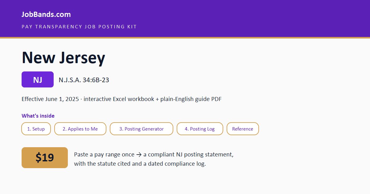 Pay Transparency Job Posting Kit — New Jersey (NJ)