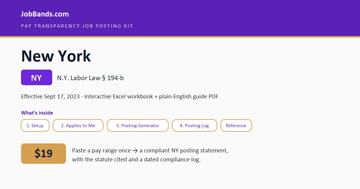 Pay Transparency Job Posting Kit — New York (NY)